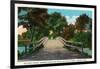 Concord, Massachusetts - Old North Bridge View of Minute Man Statue No. 2-Lantern Press-Framed Art Print