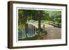 Concord, Massachusetts - View of Old North Bridge-Lantern Press-Framed Art Print