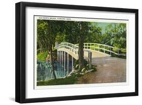 Concord, Massachusetts - View of Old North Bridge-Lantern Press-Framed Art Print