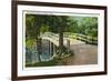 Concord, Massachusetts - View of Old North Bridge-Lantern Press-Framed Premium Giclee Print
