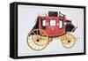 Concord Stagecoach Used by Wells Fargo and Co. Made in Concord, New Hampshire-American School-Framed Stretched Canvas