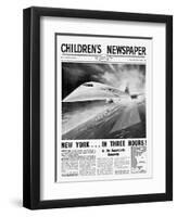 Concorde, Front Page of 'The Children's Newspaper', November 1963-English School-Framed Giclee Print