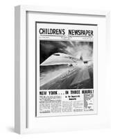 Concorde, Front Page of 'The Children's Newspaper', November 1963-English School-Framed Giclee Print