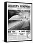 Concorde, Front Page of 'The Children's Newspaper', November 1963-English School-Framed Stretched Canvas