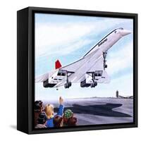 Concorde Landing in New York on 22 November 1977-John Keay-Framed Stretched Canvas