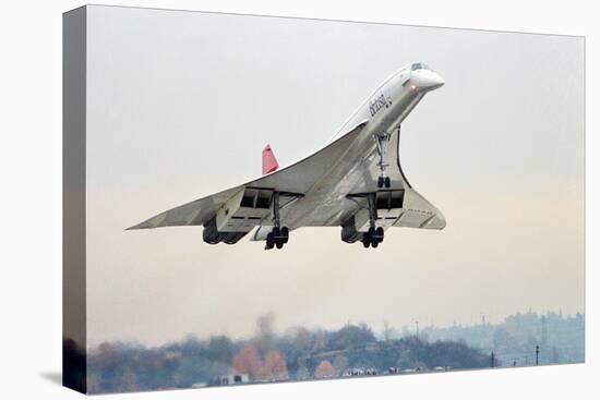 Concorde Supersonic Airliner Landing at Airport-null-Stretched Canvas