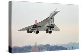 Concorde Supersonic Airliner Landing at Airport-null-Stretched Canvas