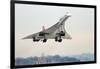 Concorde Supersonic Airliner Landing at Airport-null-Framed Photographic Print