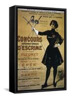 Concours Internationaux d'Escrime, 1900 Summer Olympics, Poster-null-Framed Stretched Canvas