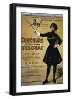 Concours Internationaux d'Escrime, 1900 Summer Olympics, Poster-null-Framed Premium Giclee Print