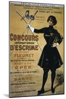 Concours Internationaux d'Escrime, 1900 Summer Olympics, Poster-null-Mounted Premium Giclee Print