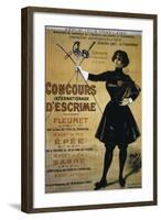 Concours Internationaux d'Escrime, 1900 Summer Olympics, Poster-null-Framed Giclee Print