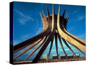 Concrete Framework for Conical Roman Catholic Cathedral Designed by Architect Oscar Niemeyer-Dmitri Kessel-Stretched Canvas