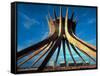 Concrete Framework for Conical Roman Catholic Cathedral Designed by Architect Oscar Niemeyer-Dmitri Kessel-Framed Stretched Canvas