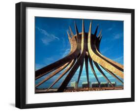 Concrete Framework for Conical Roman Catholic Cathedral Designed by Architect Oscar Niemeyer-Dmitri Kessel-Framed Photographic Print