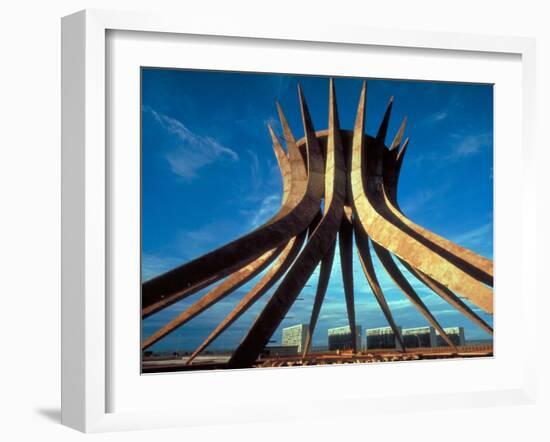 Concrete Framework for Conical Roman Catholic Cathedral Designed by Architect Oscar Niemeyer-Dmitri Kessel-Framed Photographic Print