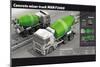 Concrete mixer truck MAN F2000.-null-Mounted Photographic Print