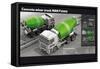 Concrete mixer truck MAN F2000.-null-Framed Stretched Canvas