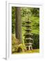 Concrete statue, Portland Japanese Garden, Washington Park in the west hills of Portland, Oregon-Adam Jones-Framed Photographic Print