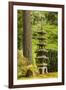 Concrete statue, Portland Japanese Garden, Washington Park in the west hills of Portland, Oregon-Adam Jones-Framed Photographic Print