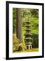 Concrete statue, Portland Japanese Garden, Washington Park in the west hills of Portland, Oregon-Adam Jones-Framed Photographic Print