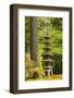 Concrete statue, Portland Japanese Garden, Washington Park in the west hills of Portland, Oregon-Adam Jones-Framed Photographic Print