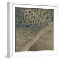 Concrete Wall and Road Surface-Clive Nolan-Framed Photographic Print