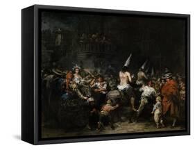 Condemned by the Inquisition-Eugenio Lucas Velazquez-Framed Stretched Canvas