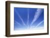 Condensation Trails - Contrails produced by flying aircraft, Arizona, USA-David Hosking-Framed Photographic Print