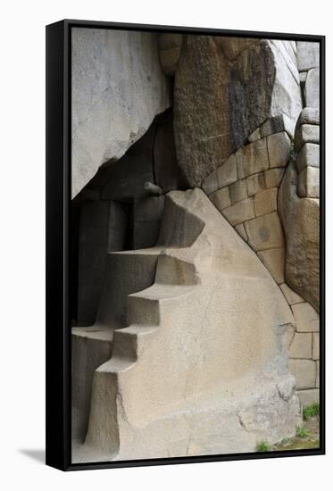 Condor Temple, Machu Picchu, Peru-Matthew Oldfield-Framed Stretched Canvas