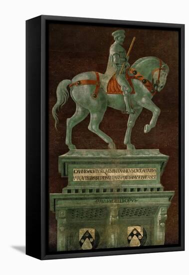 Condottiere John Hawkwood (1320-1394), Equestrian Portrait-Paolo Uccello-Framed Stretched Canvas
