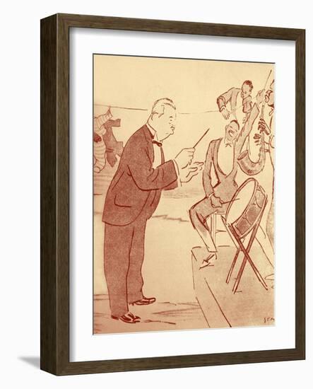 Conductor and band by Sem-Sem-Framed Giclee Print