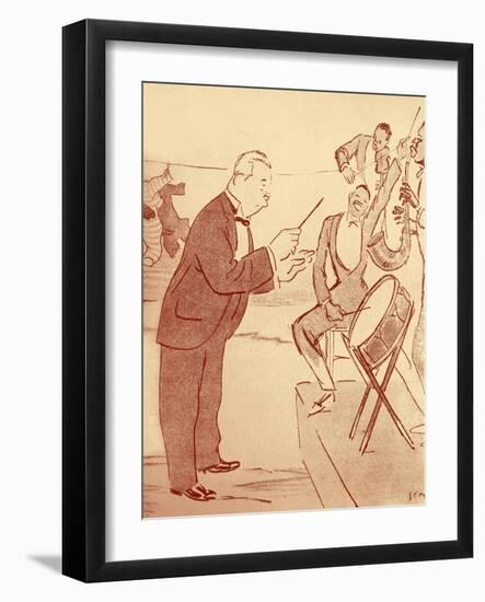 Conductor and band by Sem-Sem-Framed Giclee Print