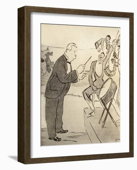 Conductor and band by Sem-Sem-Framed Giclee Print