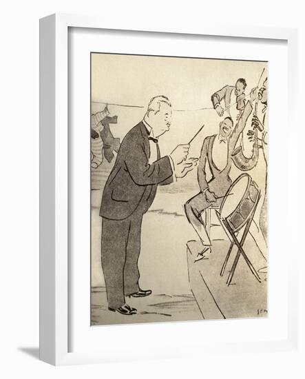 Conductor and band by Sem-Sem-Framed Giclee Print