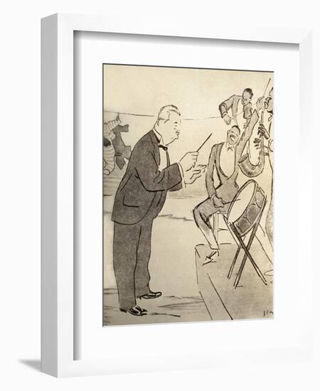 Conductor and band by Sem-Sem-Framed Giclee Print