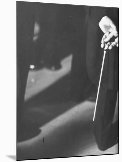 Conductor Arturo Toscanini, Tapping His Leg with a Baton-Joe Scherschel-Mounted Premium Photographic Print