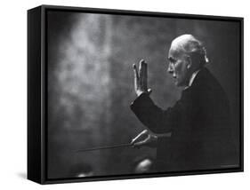 Conductor Arturo Toscanini Waving His Arms During the First Half Program of the Toscanini Tour-Joe Scherschel-Framed Stretched Canvas