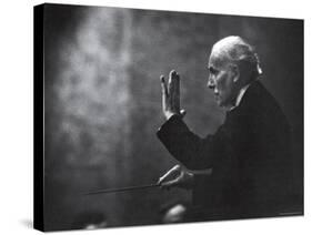 Conductor Arturo Toscanini Waving His Arms During the First Half Program of the Toscanini Tour-Joe Scherschel-Stretched Canvas