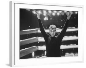 Conductor Leonard Bernstein Conducting the New York Philharmonic-Ralph Morse-Framed Premium Photographic Print