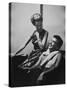 Conductor Leonard Bernstein Sitting with His Wife-Gordon Parks-Stretched Canvas