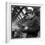 Conductor on the Orient Express Train Making Notes on a Piece of Paper, June 1950-Jack Birns-Framed Photographic Print