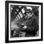 Conductor on the Orient Express Train Making Notes on a Piece of Paper, June 1950-Jack Birns-Framed Photographic Print