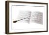 Conductor's Baton and Sheet Music-Siede Preis-Framed Photographic Print