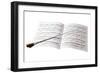 Conductor's Baton and Sheet Music-Siede Preis-Framed Photographic Print