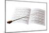 Conductor's Baton and Sheet Music-Siede Preis-Mounted Photographic Print