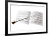 Conductor's Baton and Sheet Music-Siede Preis-Framed Photographic Print