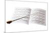 Conductor's Baton and Sheet Music-Siede Preis-Mounted Photographic Print