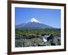 Cone of Volcan Osorno from the Petrohue Falls Near Puerto Montt, Chile, South America-Renner Geoff-Framed Photographic Print