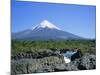 Cone of Volcan Osorno from the Petrohue Falls Near Puerto Montt, Chile, South America-Renner Geoff-Mounted Photographic Print